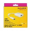 Adaptador de cable de vídeo DeLOCK 63937 USB Type-C a HDMI 0,1 m Blanco