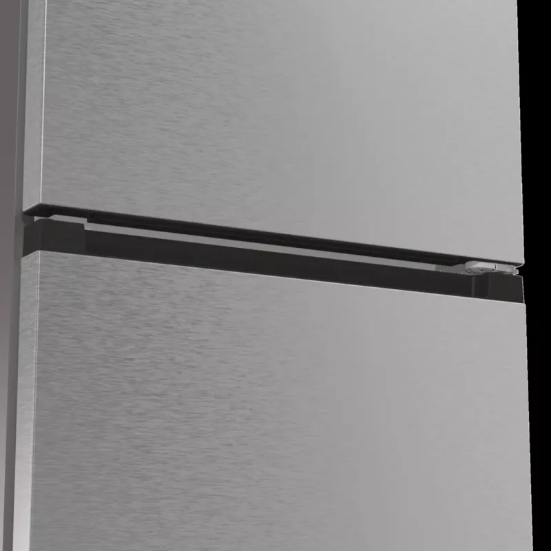 Gorenje NRB620E61X4WFE frigorífico combi, de libre instalación, NoFrost, 413 l (283 l frigorífico + 130 l congelador inferior), pantalla electrónica, iluminación LED, clase energética E, acero inoxidable