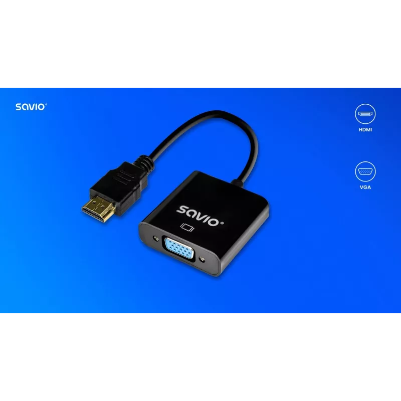 Adaptador HDMI-VGA Savio AK-75