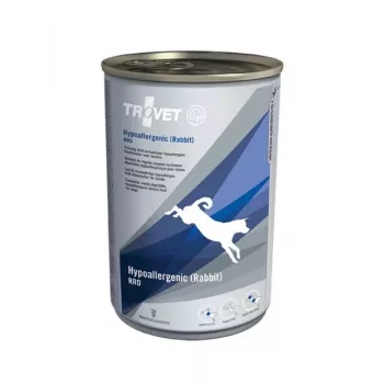 TROVET Hipoalergénico RRD con conejo - Alimento húmedo para perros - 400 g