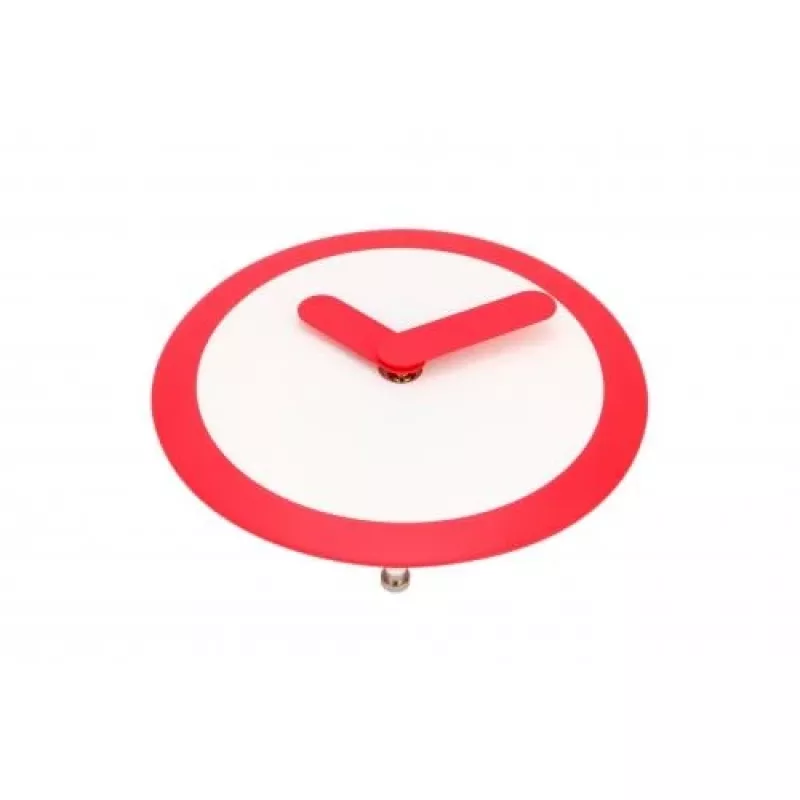 NeXtime Reloj 2615ro Focus, Ø25 cm, reloj de pared, blanco/rojo