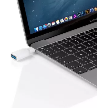 Wentronic Goobay Adaptador USB-C™ - conector hembra USB 3.0 A, Blanco - para conectar entre dispositivos USB-C™ y USB-A (66262)