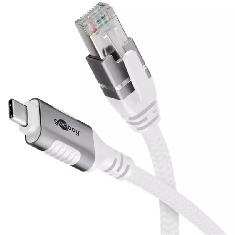 Goobay 74176 – cable adaptador de red USB 3.1 Type-C Gigabit Ethernet 2 m – tarjeta de red – 1.000 Mbit/s (74176)