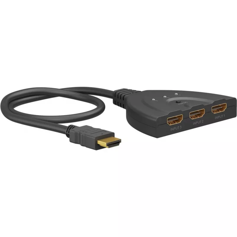 Goobay 58487 conmutador HDMI 3 a 1 (4K @ 30 Hz)