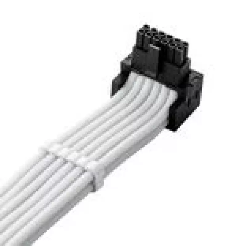 Cable de conexión CableMod C-Series Pro – variante B, 90°, 16-Pin a 3x8-Pin PCIe, blanco