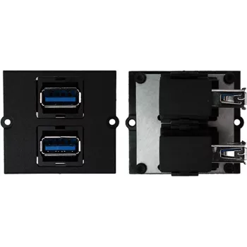 Toma de corriente Bachmann 917.059 2 x USB A negro