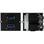 Toma de corriente Bachmann 917.059 2 x USB A negro