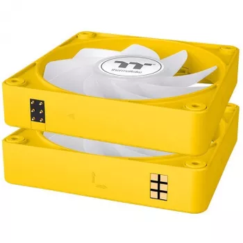 Ventilador de caja Thermaltake CT120 EX Reverse ARGB 120mm pack de 3 amarillo