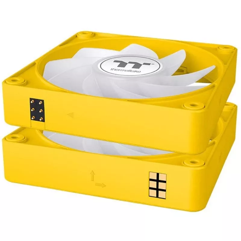 Ventilador de caja Thermaltake CT120 EX Reverse ARGB 120mm pack de 3 amarillo