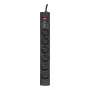 Regleta protectora de sobretensión EATON Protection Strip 6 FR — 6x tomas tipo E, 525 J, 10 A, 220–250 V, cable de 1 m