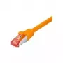 Tecline - cable de parcheo - RJ-45 (M) a RJ-45 (M) - 1,5 m - SFTP, PiMF - CAT 6 - libre de halógenos, snagless - naranja (715015A)
