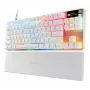 Teclado mecánico TKL gaming STEELSERIES Apex Pro TKL Gen 3 blanco — layout US, RGB, interruptores ajustables