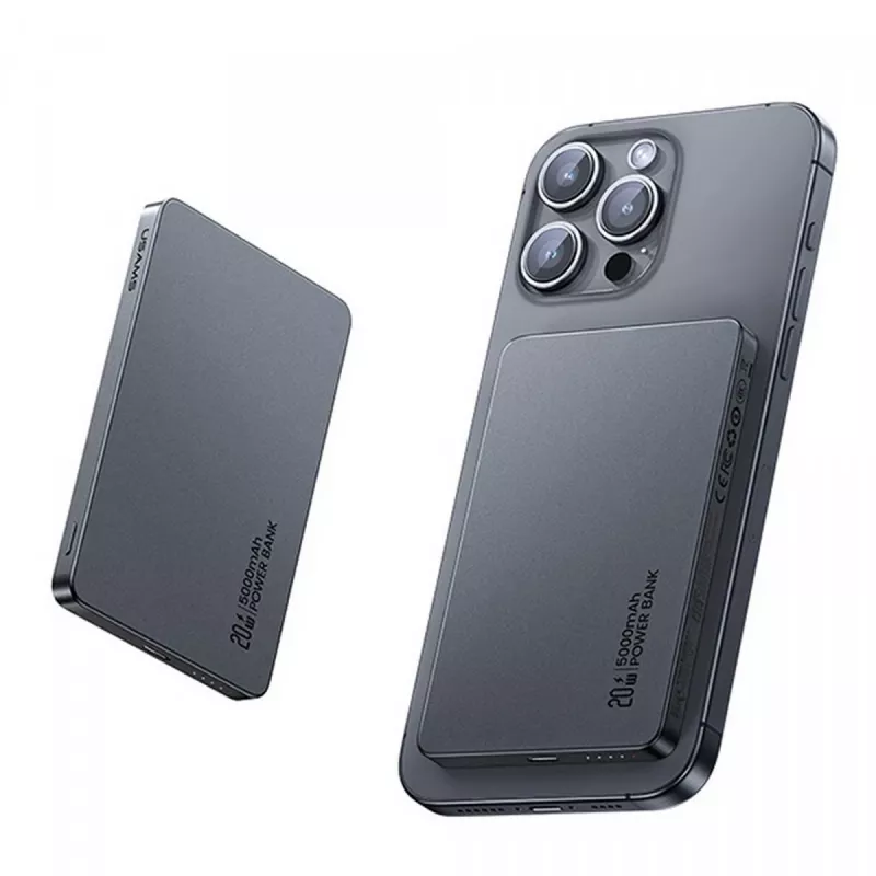 PowerBank 5000mAh 20W inducción MagSafe titanio