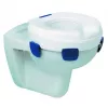 Elevador de inodoro HERDEGEN Sahag 580540 azul blanco redondo 410×420×110 mm polipropileno, carga máxima 185 kg