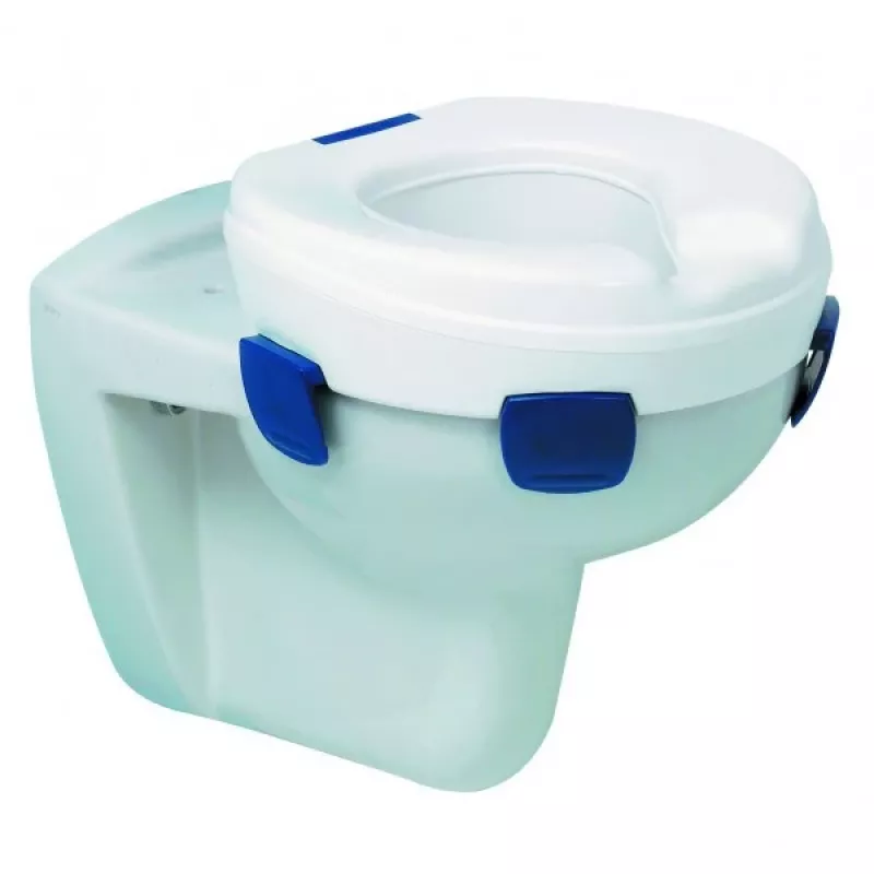 Elevador de inodoro HERDEGEN Sahag 580540 azul blanco redondo 410×420×110 mm polipropileno, carga máxima 185 kg