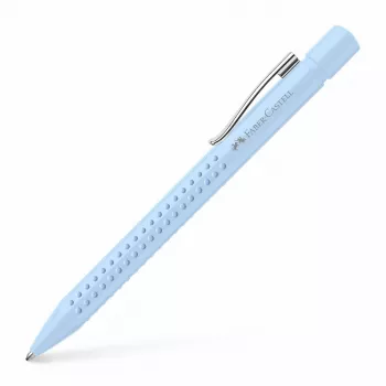 Bolígrafo clip-on retráctil, Faber-Castell 243916 azul claro extra grueso