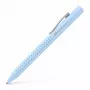 Bolígrafo clip-on retráctil, Faber-Castell 243916 azul claro extra grueso
