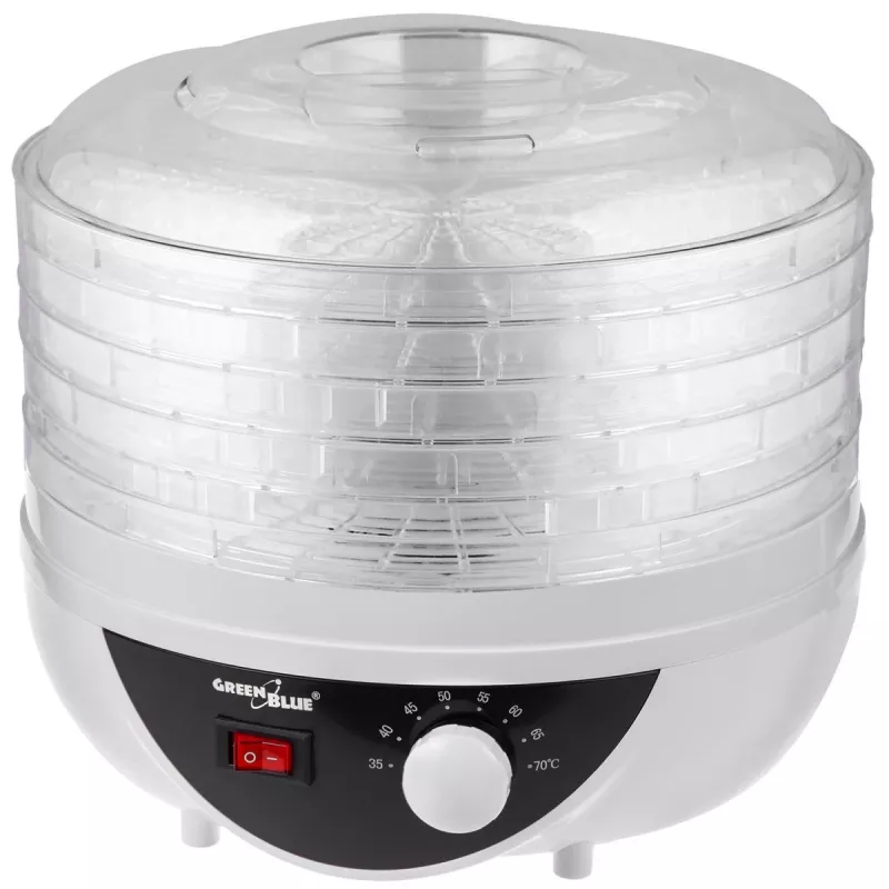 Deshidratador de setas, verduras y frutas GreenBlue, 250W de potencia, muy silencioso, 5 tamices, GB195