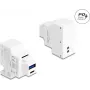 Módulo Keystone DELOCK con conector hembra de carga USB Type-A y USB Type-C PD 20W blanco