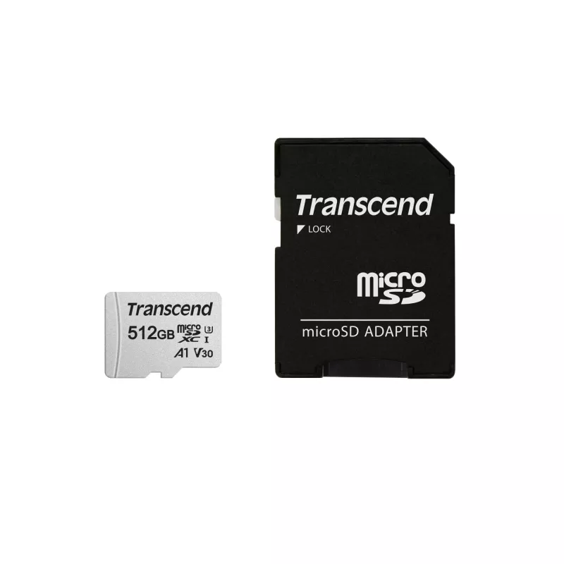 Memoria flash Transcend 512GB MicroSDXC tarjeta SD 300S