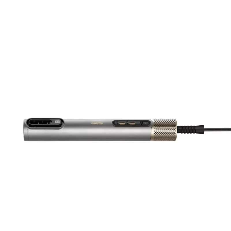 Set de estilismo BABYLISS AS6555E — tecnología Airflow, 4 niveles de calor, cable de 2,5 m, plateado/oro