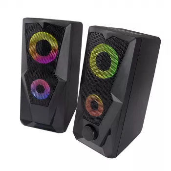 Altavoz ESPERANZA BAILA 6 W altavoz de torre con cable, 6 W RMS, 160–20000 Hz, 3 Ω, USB y 3,5 mm, par