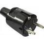AS SCHWABE conector macho de PVC 16A, 250V versión fiable negro (62222)