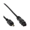 Cable FireWire 400 a 800 InLine 34901 1 m macho/macho negro