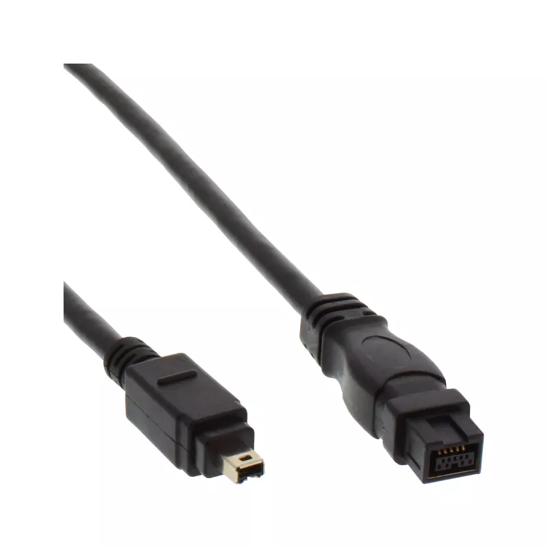 Cable FireWire 400 a 800 InLine 34901 1 m macho/macho negro