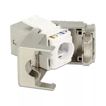 Módulo Keystone DeLOCK 86488 en ángulo beige RJ-45