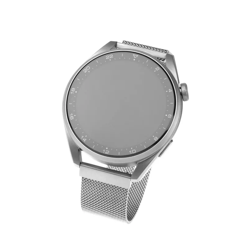 Correa de malla para reloj FIXED FIXMEST-20MM-SL — 20 mm correa metálica plateada con pasadores de cambio rápido