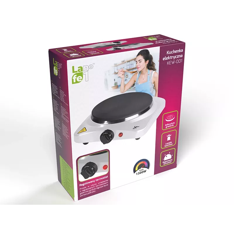 MAS24 placa eléctrica de cocina de placa única Lafe Kew 001 1500W