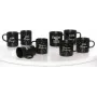 Set de tazas de café de porcelana de ritzenhoff & breker SVART 390 ml, apto para lavavajillas, negro, pack de 4