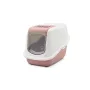 Bandeja arenero cubierta para gatos Savic Nestor blanco-rosa, bandeja cerrada con tapa, 56×39×38,5 cm