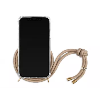 Funda con collar para smartphone Lookabe para iPhone Xs Max – acabado oro nude
