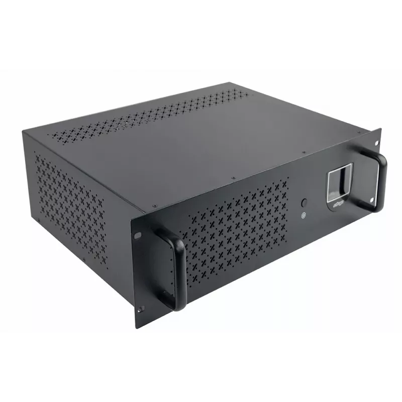 Gembird UPS-RACK-1500 SAI Line-Interactive 1500 VA 900 W, rack 19" 3,4U, 4x IEC C13 230 V, entrada IEC C14, USB, RJ11, LCD, negro
