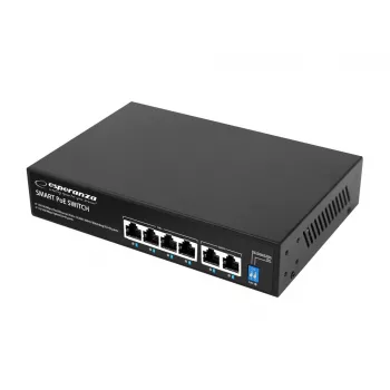 Switch PoE Esperanza ENS105 6 puertos 10/100 60W
