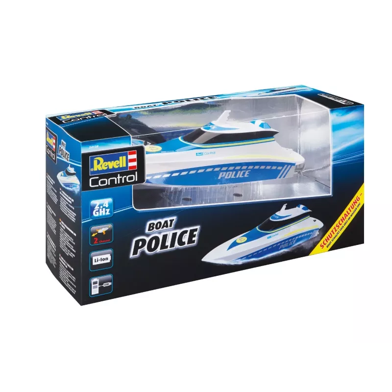 Revell Control Waterpolice RC lancha motora para principiantes 100% RtR 350 mm (24138)