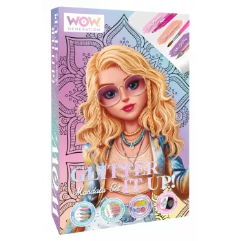 Set creativo de pintura Kids Euroswan WOW00084 — kit de mandalas con purpurina para niños