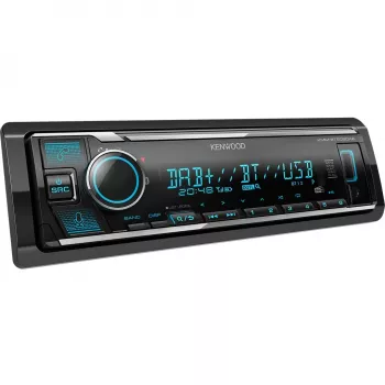 Kenwood KMM-BT508DAB, negro, 1 DIN, 200 W, 50 W, 24 h, AAC, FLAC, MP3, WAV, WMA