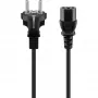 Wentronic Goobay Cable de conexión para aparatos, 1,5 m, Negro - Tipo F (Tipo F, CEE 7/7) > Conector hembra C13 (conexión de aparato) (68605)