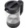 Jata HA702 hervidor eléctrico, 1,2 l, 1500 W, vidrio de borosilicato, inalámbrico, negro
