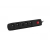 Protector de sobretensión NATEC Bercy 400 — 5 tomas, cable de 3 m, negro