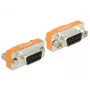 DeLOCK 65570 D-Sub 9 pines (DB-9) hembra a hembra cambiador de género null modem, contactos dorados