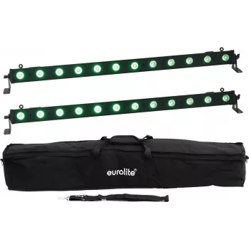 Set de barra LED EUROLITE 20000663 2x 12 QCL RGB UV – barras de luz para escenario