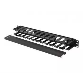 Gestión de cables Lanberg 19 pulgadas 1U, tipo A, plástico | AK-1703-B | negro