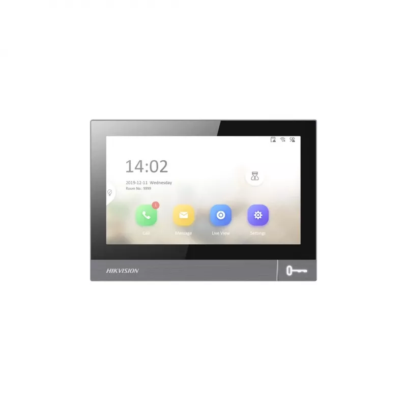 Videoportero unidad interior Hikvision DS-KH8381-WTE1 7 pulgadas 1024x600, PoE, Wi‑Fi, MicroSD