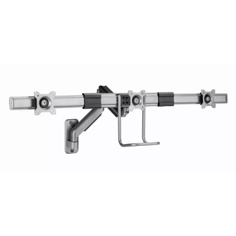 Brazo de monitor ajustable de pared Gembird MA-WA3-01 para 3 monitores
