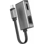 ALOGIC MagForce Duo Play - Adaptador de vídeo - 24 pin USB-C macho a HD-15 (VGA), HDMI hembra - 7,5 cm - Gris espacial - compatible con 4K 60 Hz (4096 x 216
