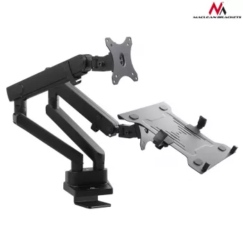 Soporte de mesa doble para monitor y portátil MACLEAN MC-813 para pantallas de 17–32